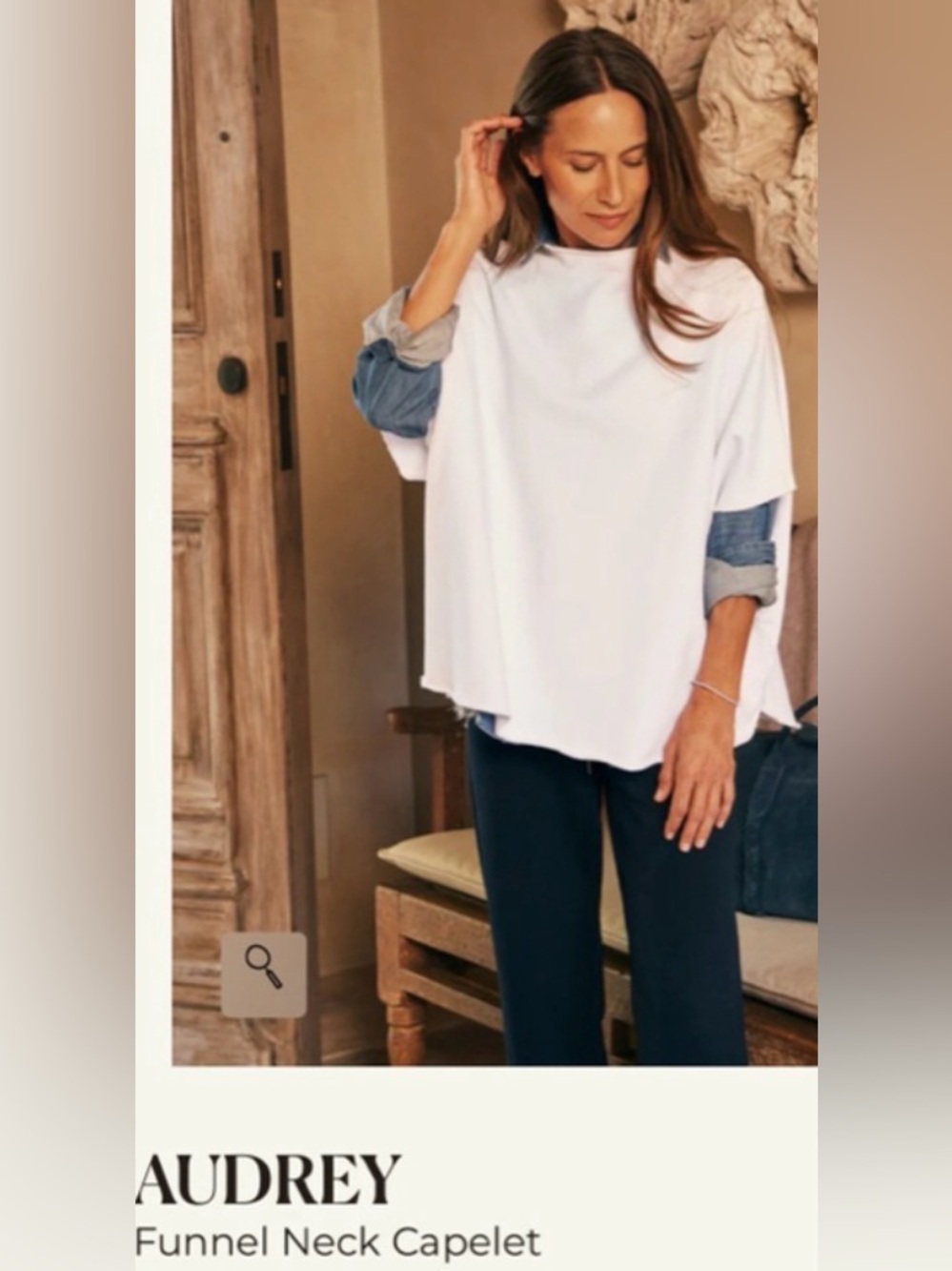 NWT Audrey OS White Triple Fleece Capulet